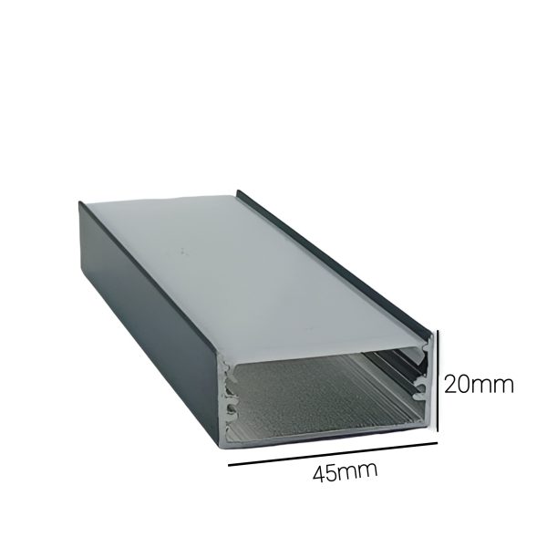 پروفیل لاینر روکار برش 45mm و ارتفاع20mm
